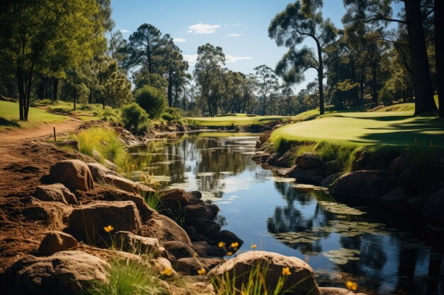 Cessnock Australia der Cypress Lakes Golf Club mit einem anspruchsvollen Golfplatz generative IA