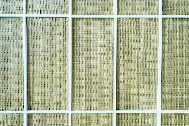 Cesta de bambu tecelagem padrão textura fundo vime rattan parede e textura conceito de fundo