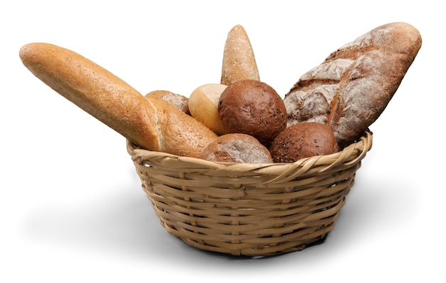 Foto cesta de pão