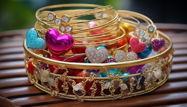 cesta de pulseiras