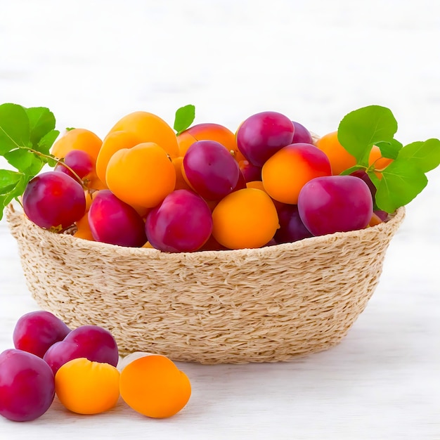 Cesta de frutas saludables y orgánicas creada por Ai