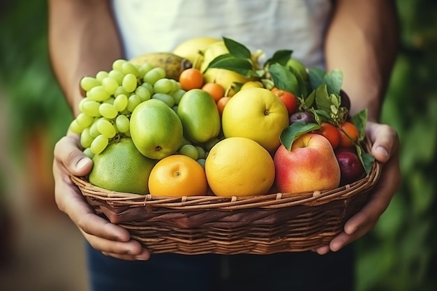 cesta de frutas y verduras