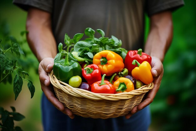 cesta de frutas y verduras