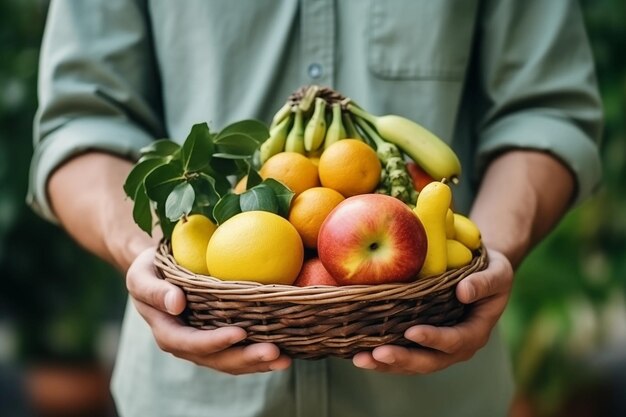 cesta de frutas y verduras