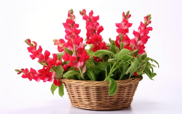 Cesta de Snapdragons aislados en un fondo transparente