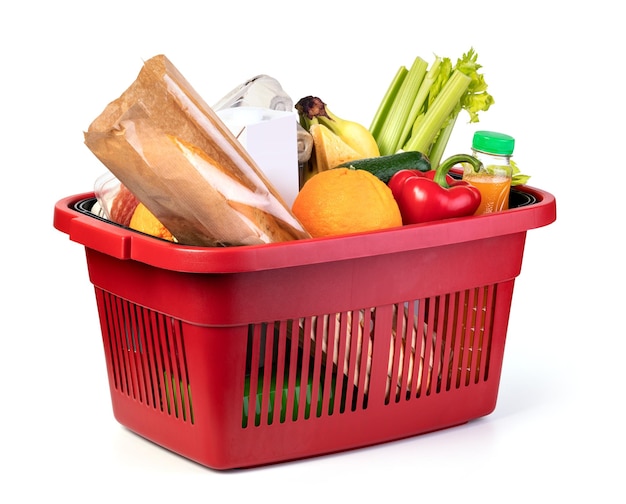 Cesto de compras de plástico