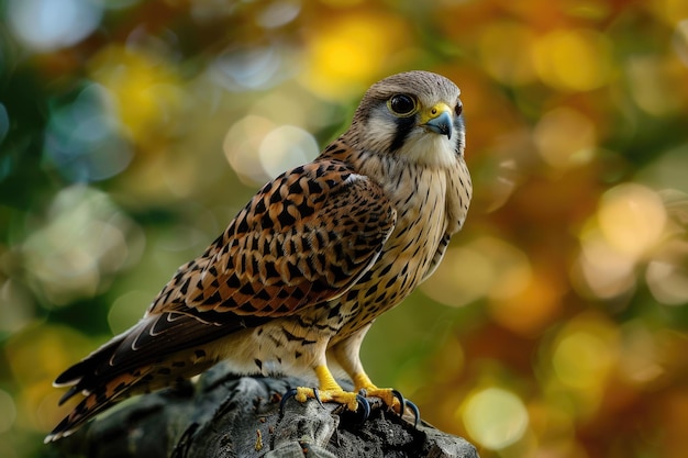 El cestrel común silvestre en su hábitat natural Una impresionante imagen de la fauna de Falco