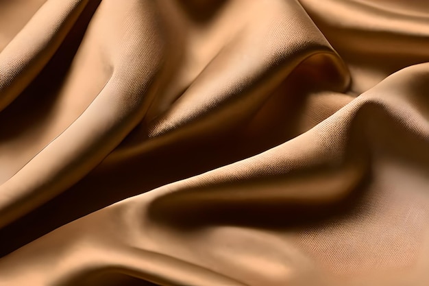 Cetim dourado ou textura ondulada de tecido de seda e padrão de fundo
