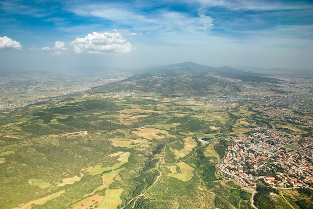 Céu aéreo e fundo de nuvens