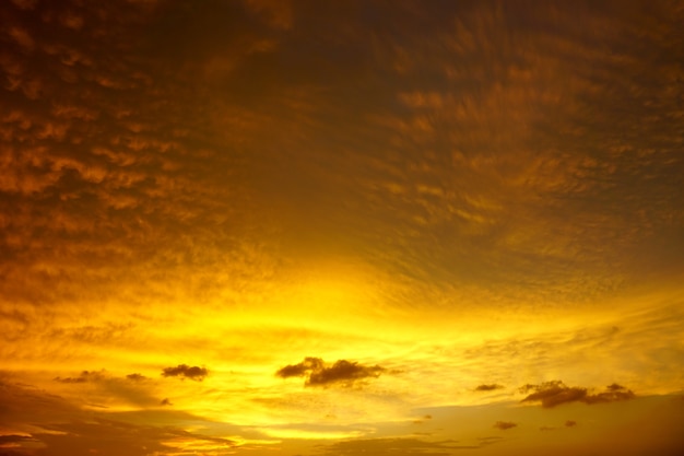 Céu alaranjado no verão