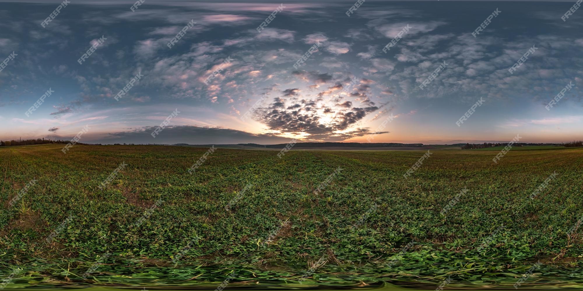 Céu Azul Com Belas Nuvens Como Vista Panorâmica Hdri 360 Sem