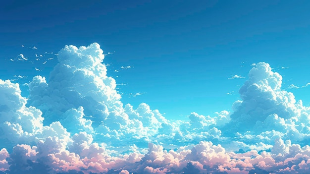 Céu azul claro sem banner de fundo de nuvens HD