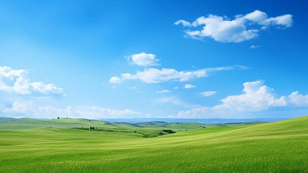 Foto céu azul claro sobre o campo