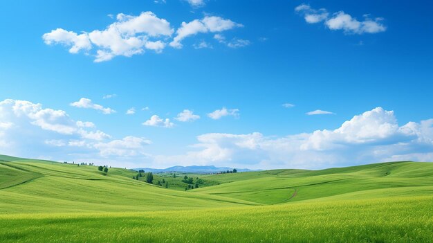 Foto céu azul claro sobre o campo
