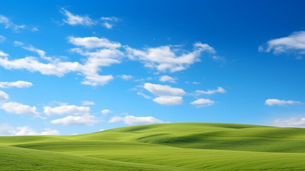 Foto céu azul claro sobre o campo