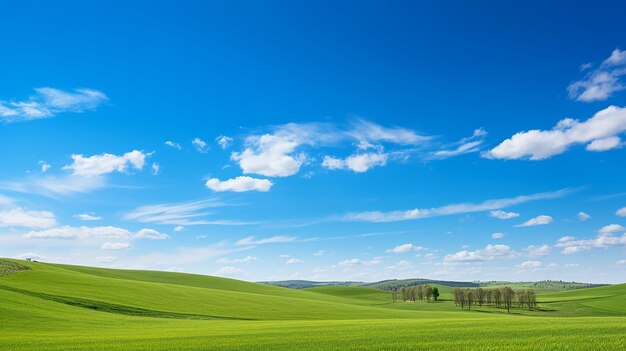 Foto céu azul claro sobre o campo