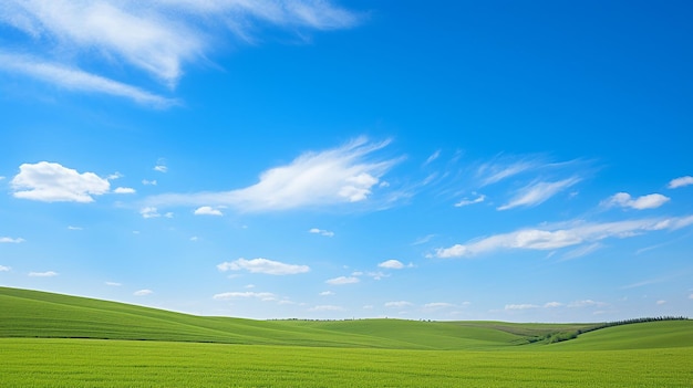 Foto céu azul claro sobre o campo