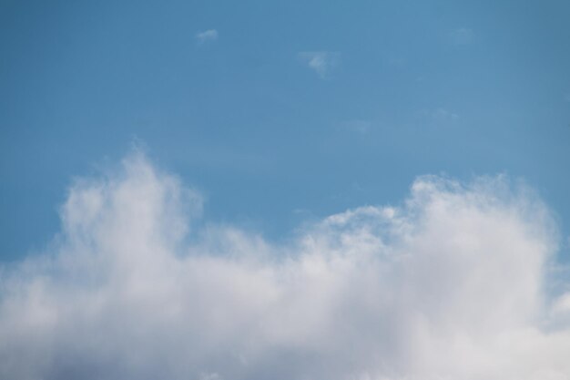 céu azul com banner de nuvens