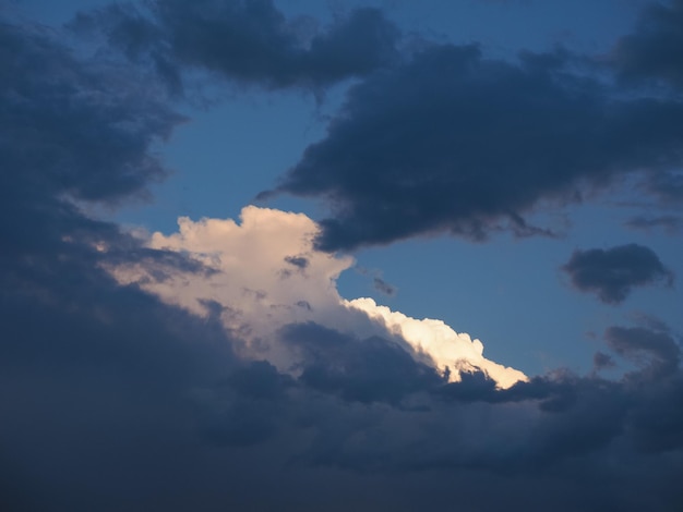 Céu azul com fundo de nuvens