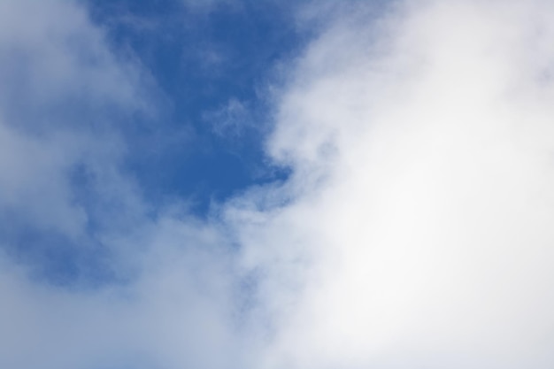 Céu azul com fundo ou textura de nuvens grandes