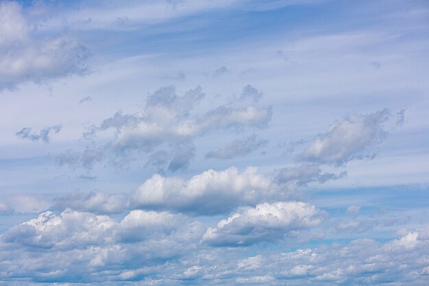 céu azul com nuvens brancas em um dia ensolarado de verão