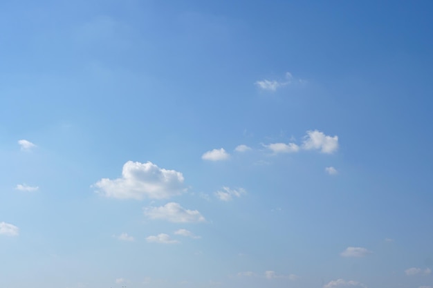 Céu azul com nuvens brancas fofas constantemente mudando de forma