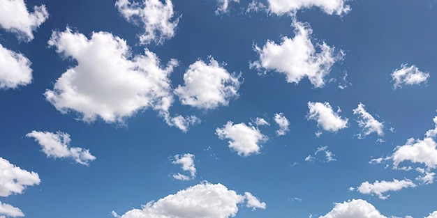 Céu azul com nuvens brancas IA geradora