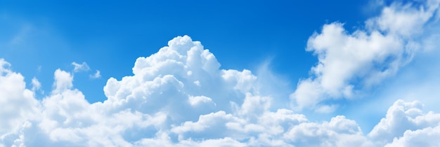 Céu azul com nuvens brancas IA geradora