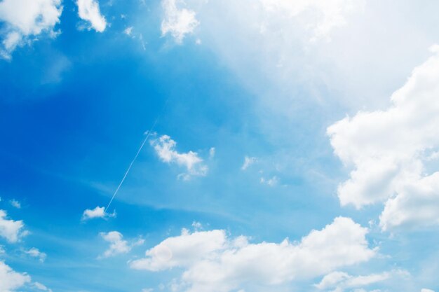 Céu azul com nuvens brancas suaves