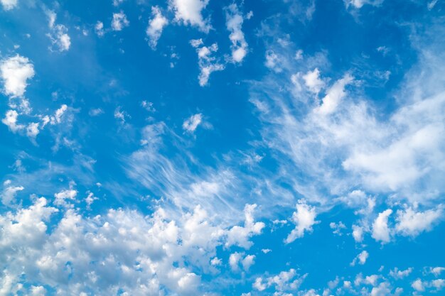 Céu azul com nuvens brancas