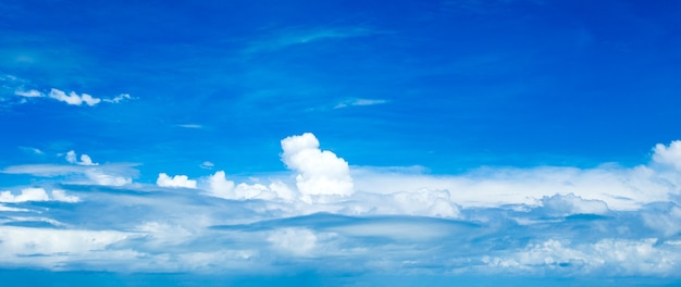 Céu azul com nuvens brancas