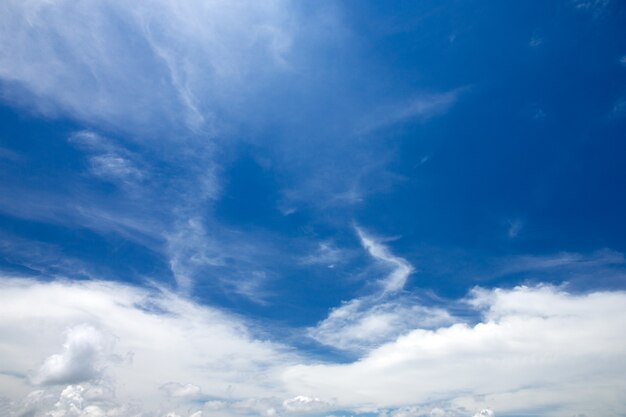 Céu azul com nuvens brancas