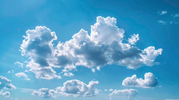 Foto céu azul com nuvens brancas