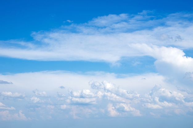 Céu azul com nuvens close up