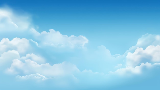 Céu azul com nuvens e um avião