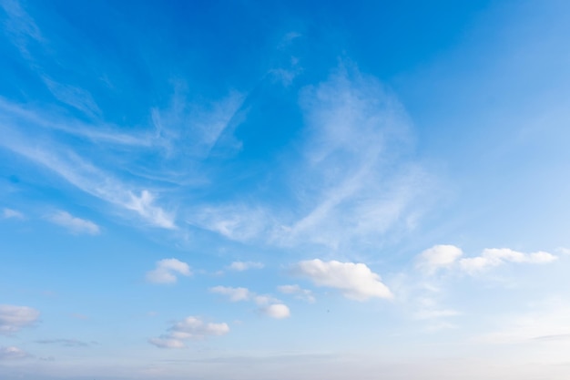 Céu azul com nuvens leves