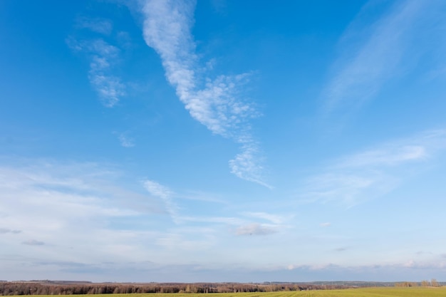 Céu azul com nuvens leves