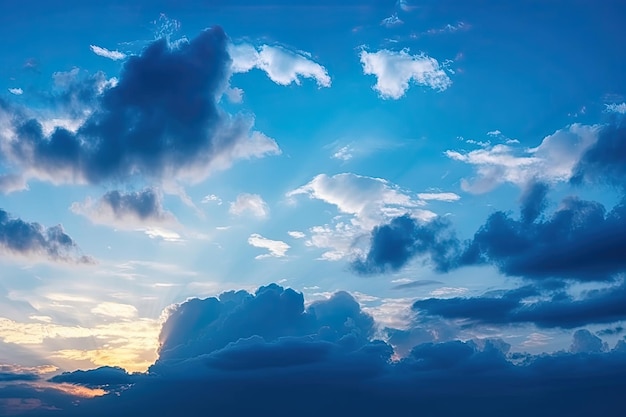 Céu azul com nuvens no céu