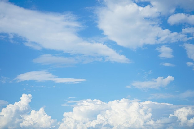 Foto céu azul com nuvens pode ser usado como plano de fundo