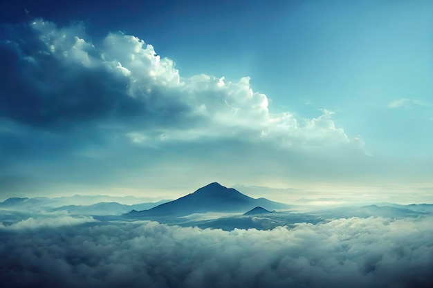 Céu azul com nuvens