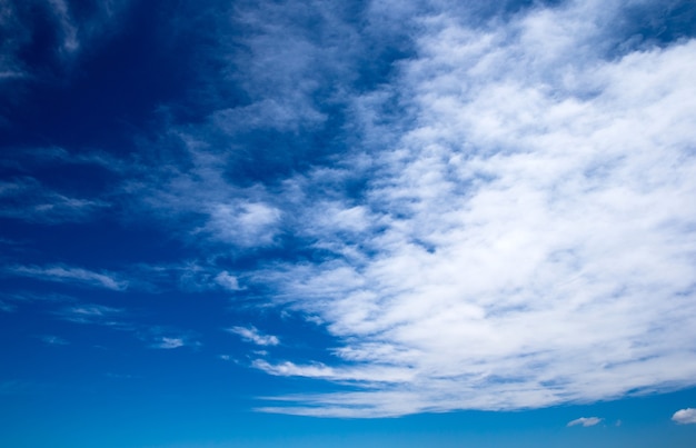 Céu azul com pequenas nuvens