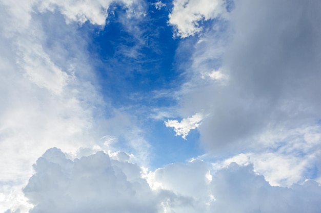 céu azul e nuvens brancas macias