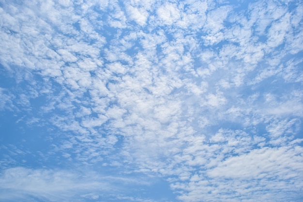 Céu azul e nuvens brancas no verão