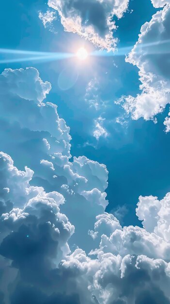 Foto céu azul e nuvens brancas