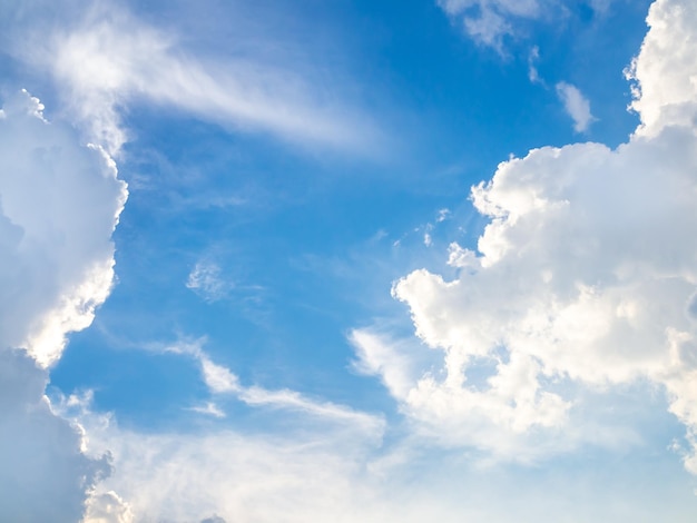 céu azul e nuvens