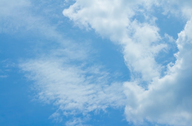 Céu azul e nuvens