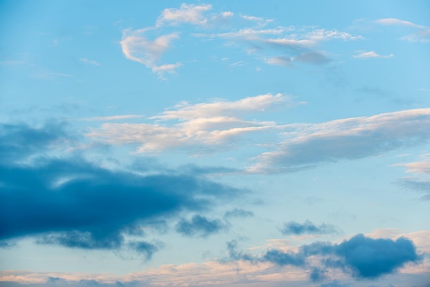 Céu azul escuro do por do sol com nuvens de chuvaxA