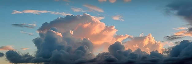 Céu azul inspirador e nuvens de tirar o fôlego