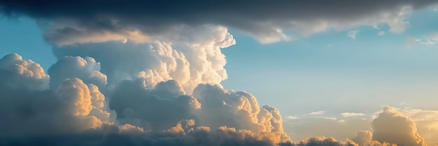 Céu azul inspirador e nuvens de tirar o fôlego