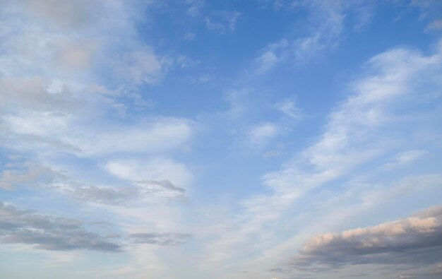 Céu azul pacífico com nuvens leves